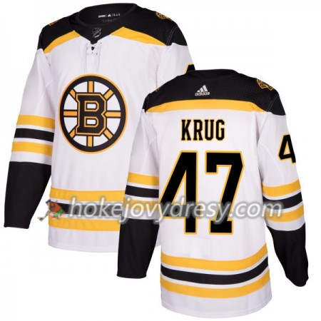 Pánské Hokejový Dres Boston Bruins Torey Krug 47 Bílá 2017-2018 Adidas Authentic